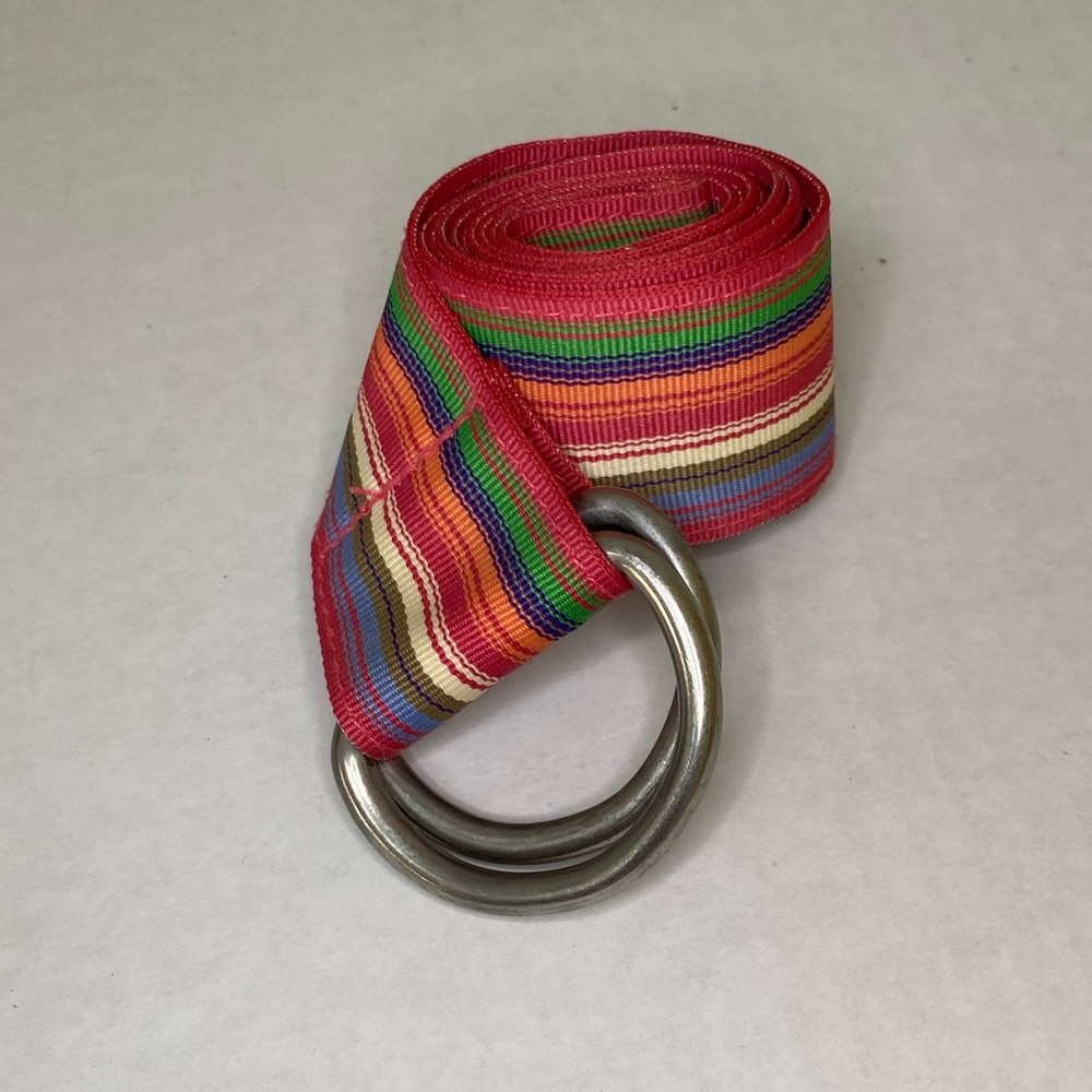 Metal and fabric looped belt